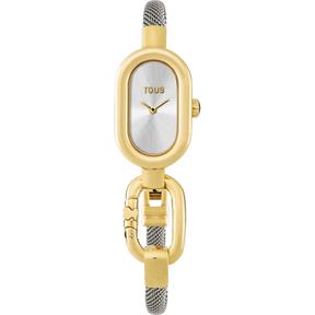 Reloj TOUS Hold Oval Plateado y Dorado Analógico Mujer  3000131900