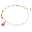 Collar Swarovski Teddy Baño Rosado, Perlas y Osito Rosa 5669166