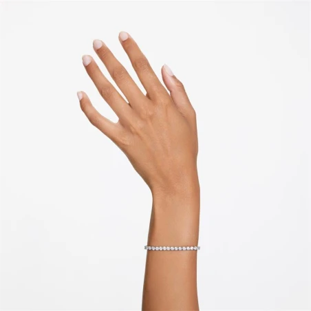 Pulsera Swarovski Matrix Tennis Baño Rodio y Cristales Blancos 5648936