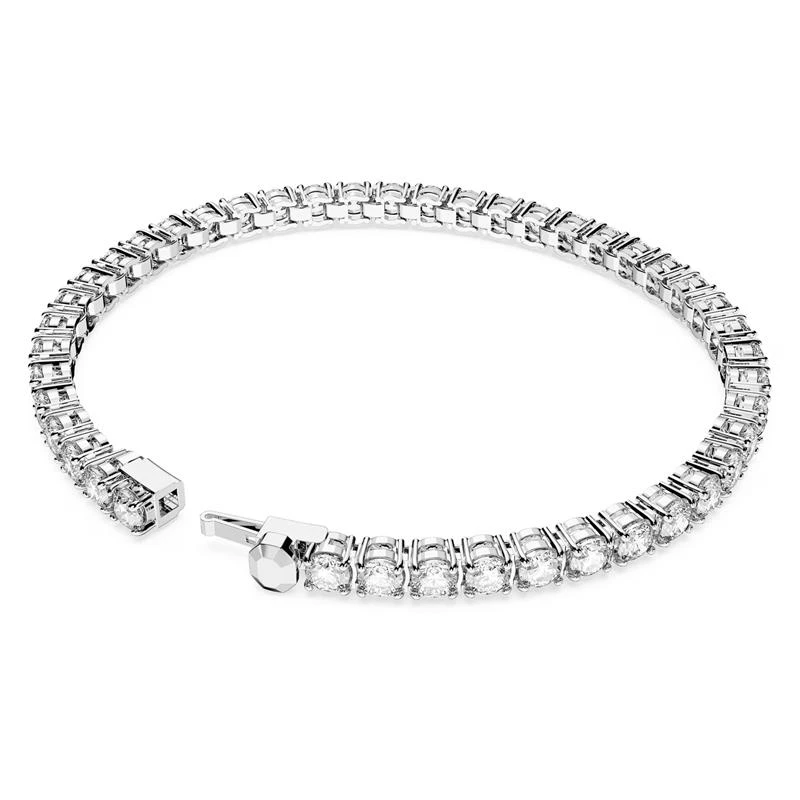 Pulsera Swarovski Matrix Tennis Baño Rodio y Cristales Blancos 5648936