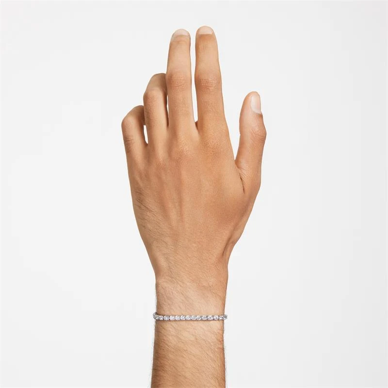 Pulsera Swarovski Matrix Tennis Baño Rodio y Cristales Blancos 5648936