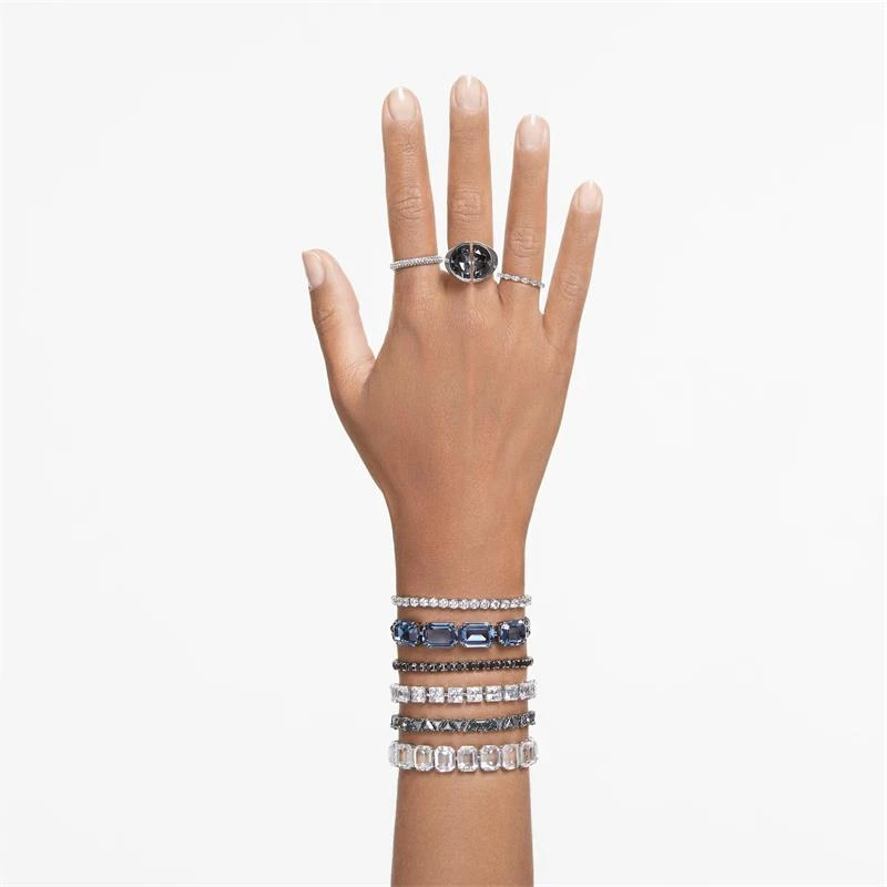 Pulsera Swarovski Matrix Tennis Baño Rodio y Cristales Blancos 5648936