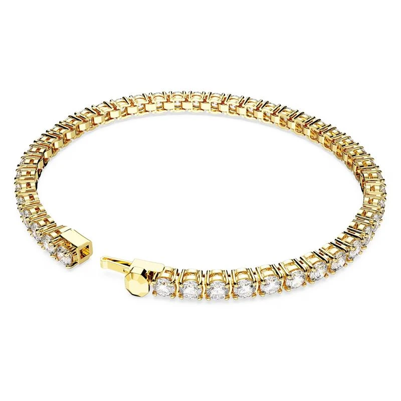 Pulsera Swarovski Matrix Tennis Baño Oro y Cristales Blancos 5657665