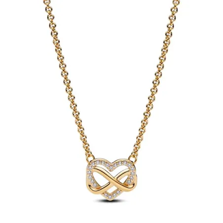 Gargantilla Pandora Corazón Infinito Brillante Baño Oro 362666C01-50