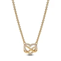 Gargantilla Pandora Corazón Infinito Brillante Baño Oro 362666C01-50