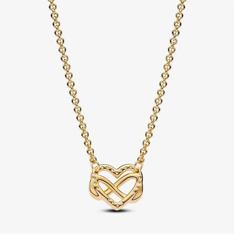 Gargantilla Pandora Corazón Infinito Brillante Baño Oro 362666C01-50