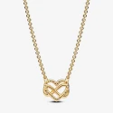 Gargantilla Pandora Corazón Infinito Brillante Baño Oro 362666C01-50