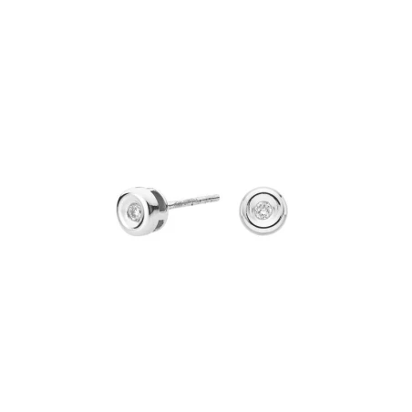 Pendientes Oro Blanco y  Diamantes Estampacion 0,10 Cts Hsi2 GEA-101-002-UU