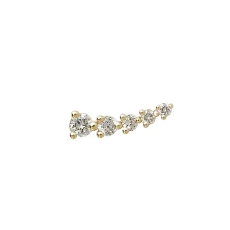 Pendiente Individual Itemporality Lux Oro Amarillo Trepador y Diamantes 0,107 Cts Hsi2 GPI-201-007-01