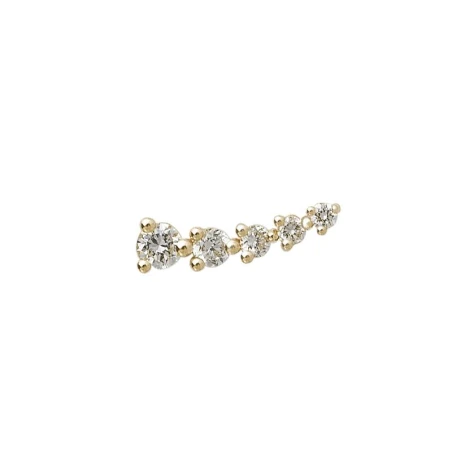 Pendiente Individual Itemporality Lux Oro Amarillo Trepador y Diamantes 0,107 Cts Hsi2 GPI-201-007-01