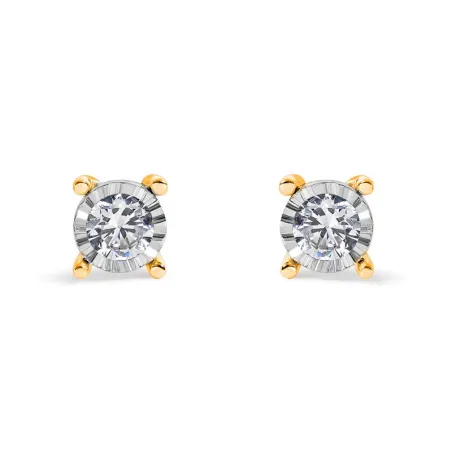 Pendientes Itemporality Lux Oro Blanco y Amarillo y Diamantes 2.50mm 0.12 CTS HSI2 GEA-401-037-UU