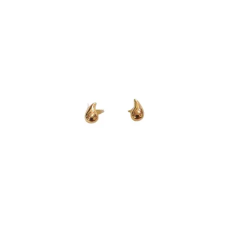 Pendientes Gota Plata Baño Oro 15mm 0110435-2-1-15MM
