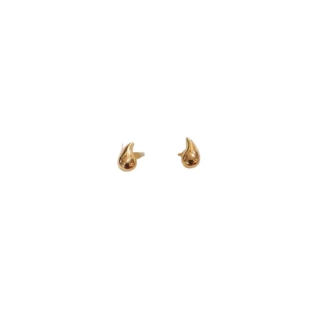 Pendientes Gota Plata Baño Oro 15mm 0110435-2-1-15MM