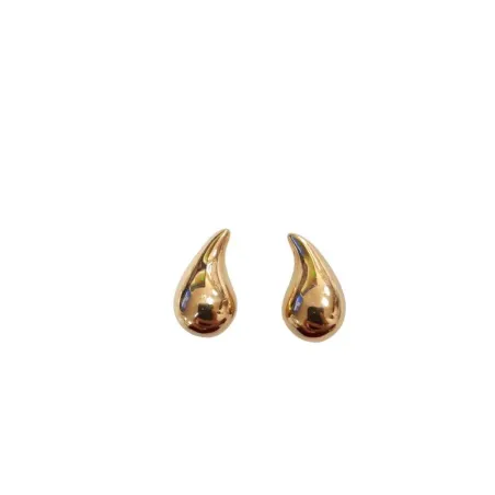 Pendientes Gota Plata Baño Oro 25 mm 0110435-2-1-25MM