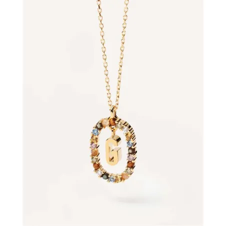 Gargantilla PdPaola Letra G Mujer Plata Baño Oro CO01-266-U