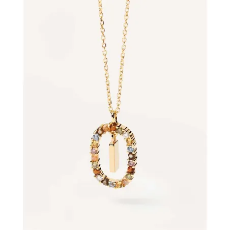 Gargantilla PdPaola Letra I Mujer Plata Baño Oro CO01-268-U