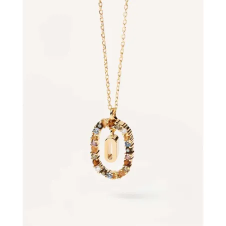 Gargantilla PdPaola Letra O Mujer Plata Baño Oro CO01-274-U