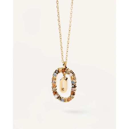 Gargantilla PdPaola Letra O Mujer Plata Baño Oro CO01-274-U