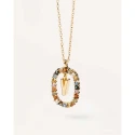 Gargantilla PdPaola Letra V Mujer Plata Baño Oro CO01-281-U