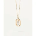 Gargantilla PdPaola Letters Plata Baño Oro  y Circonitas Letra B CO01-513-U
