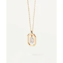 Gargantilla PdPaola Letters Plata Baño Oro  y Circonitas Letra D CO01-515-U