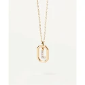 Gargantilla PdPaola Letters Plata Baño Oro  y Circonitas Letra L CO01-523-U