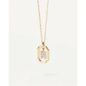 Gargantilla PdPaola Letters Plata Baño Oro  y Circonitas Letra N CO01-525-U