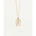 Gargantilla PdPaola Letters Plata Baño Oro  y Circonitas Letra R CO01-529-U