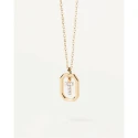 Gargantilla PdPaola Letters Plata Baño Oro  y Circonitas Letra T CO01-531-U