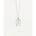 Gargantilla PdPaola Letters Plata Baño Rodio  y Circonitas Letra B CO02-513-U