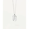 Gargantilla PdPaola Letters Plata Baño Rodio  y Circonitas Letra D CO02-515-U