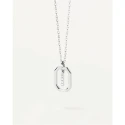 Gargantilla PdPaola Letters Plata Baño Rodio  y Circonitas Letra I CO02-520-U
