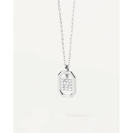 Gargantilla PdPaola Letters Plata Baño Rodio y Circonitas Letra M CO02-524-U