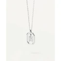 Gargantilla PdPaola Letters Plata Baño Rodio  y Circonitas Letra N CO02-525-U
