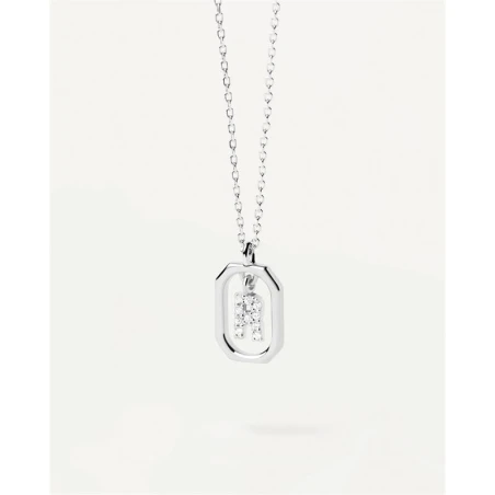 Gargantilla PdPaola Letters Plata Baño Rodio y Circonitas Letra R CO02-529-U