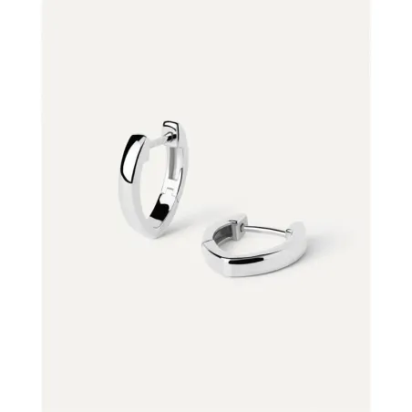 Pendientes PdPaola Duke Aros Plata Baño Rodio AR02-A16-U