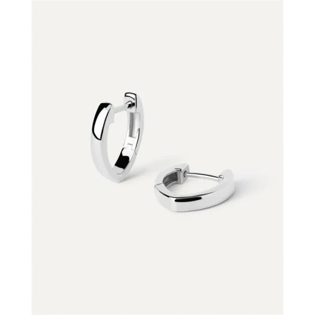 Pendientes PdPaola Duke Aros Plata Baño Rodio AR02-A16-U
