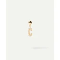 Charm Colgante PdPaola Letra C Plata Baño Oro y Circonitas Blancas CH01-052-U