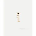Charm Colgante PdPaola Letra L Plata Baño Oro y Circonitas Blancas CH01-061-U