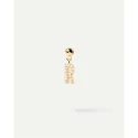 Charm Colgante PdPaola Letra R Plata Baño Oro y Circonitas Blancas CH01-067-U