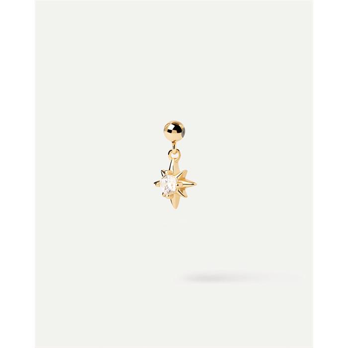 Charm Colgante PdPaola Estrella del Norte Plata Baño Oro y Circonita blanca CH01-087-U