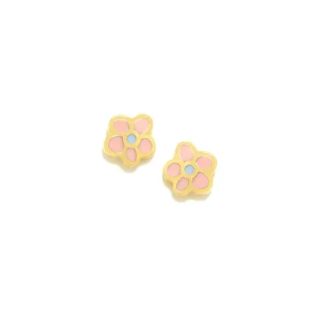 Pendientes Agatha Ruiz de la Prada New Bebé Flor Plata Baño Oro y Rosa 090NBED
