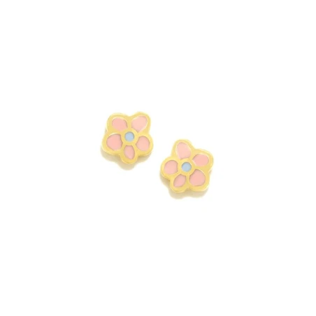 Pendientes Agatha Ruiz de la Prada New Bebé Flor Plata Baño Oro y Rosa 090NBED