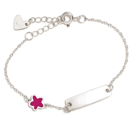 Pulsera Agatha Ruiz de la Prada Flor Fucisa y Chapa Plata Superagatha 381SUP1