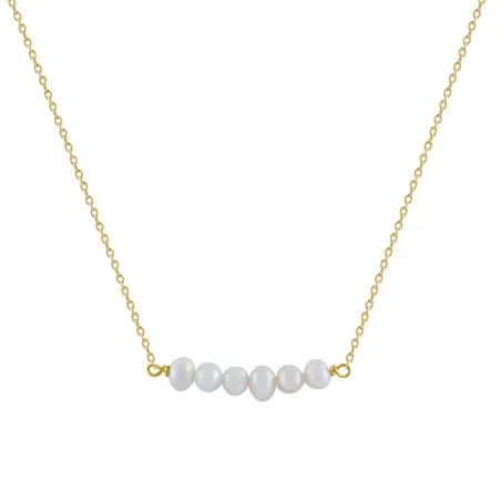 Gargantilla Itemporality Plata Baño Oro y Perlas cultivadas SNL-201-136-UU