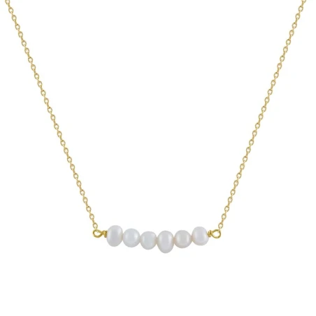 Gargantilla Itemporality Plata Baño Oro y Perlas cultivadas SNL-201-136-UU