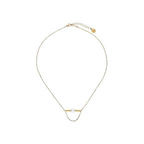 Gargantilla Majorica Minimalist Lagon Acero Baño Oro y Perla 17312.01.B.N42.530.1