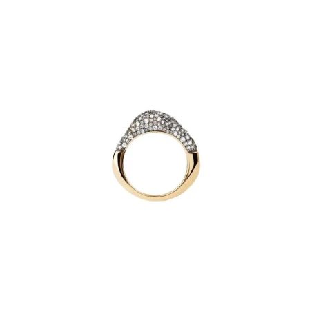 Anillo PdPaola Duna Plata Baño Oro y Circontias Blancas