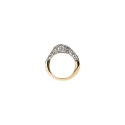 Anillo PdPaola Duna Plata Baño Oro y Circontias Blancas
