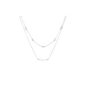 Doble Gargantilla Itemporality Plata Baño Rodio Bolitas y Perlas SNL-101-137-UU